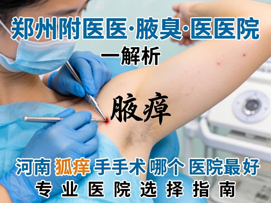 郑州附医腋臭医院解析，河南狐臭手术哪个医院最好，专业医院选择指南