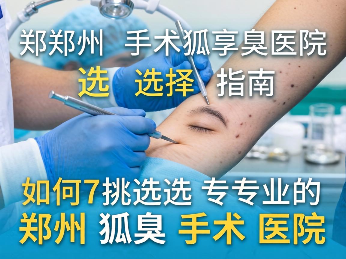 郑州狐臭手术医院选择指南，如何挑选专业的郑州狐臭手术医院