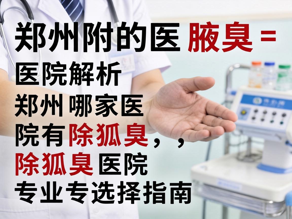 郑州附医腋臭医院解析，郑州哪家医院有除狐臭，除狐臭医院专业选择指南