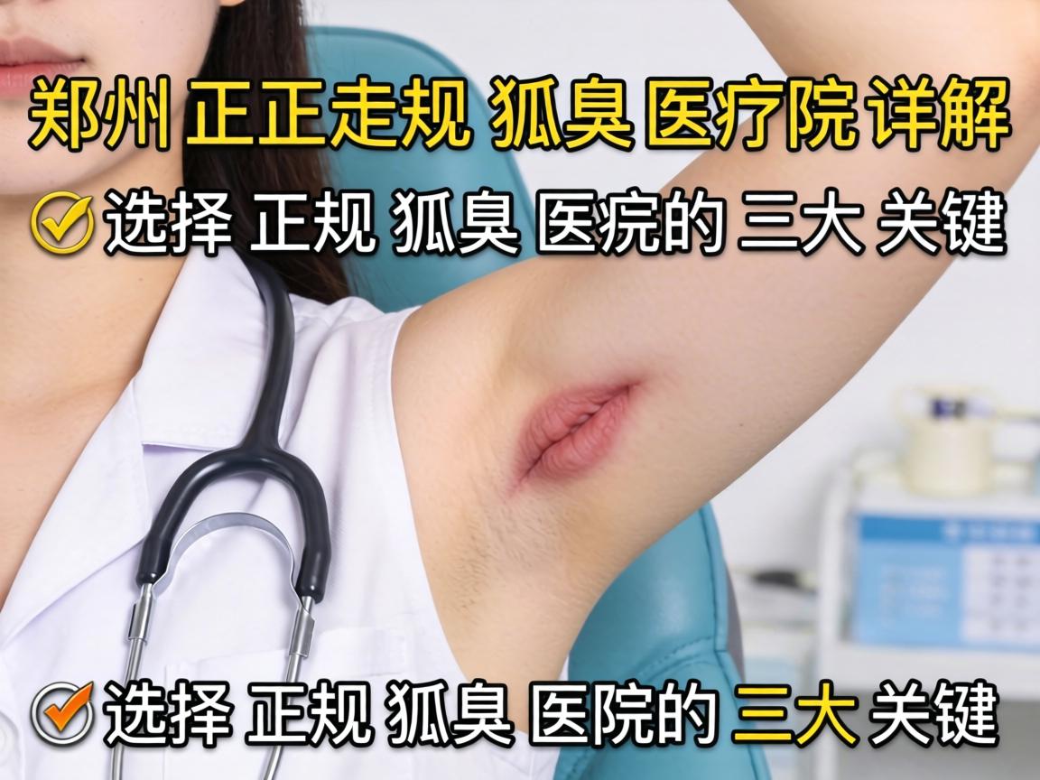 郑州正规狐臭医院详解，选择正规狐臭医院的三大关键