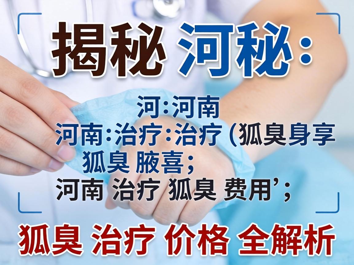揭秘河南治疗狐臭费用，狐臭治疗价格全解析