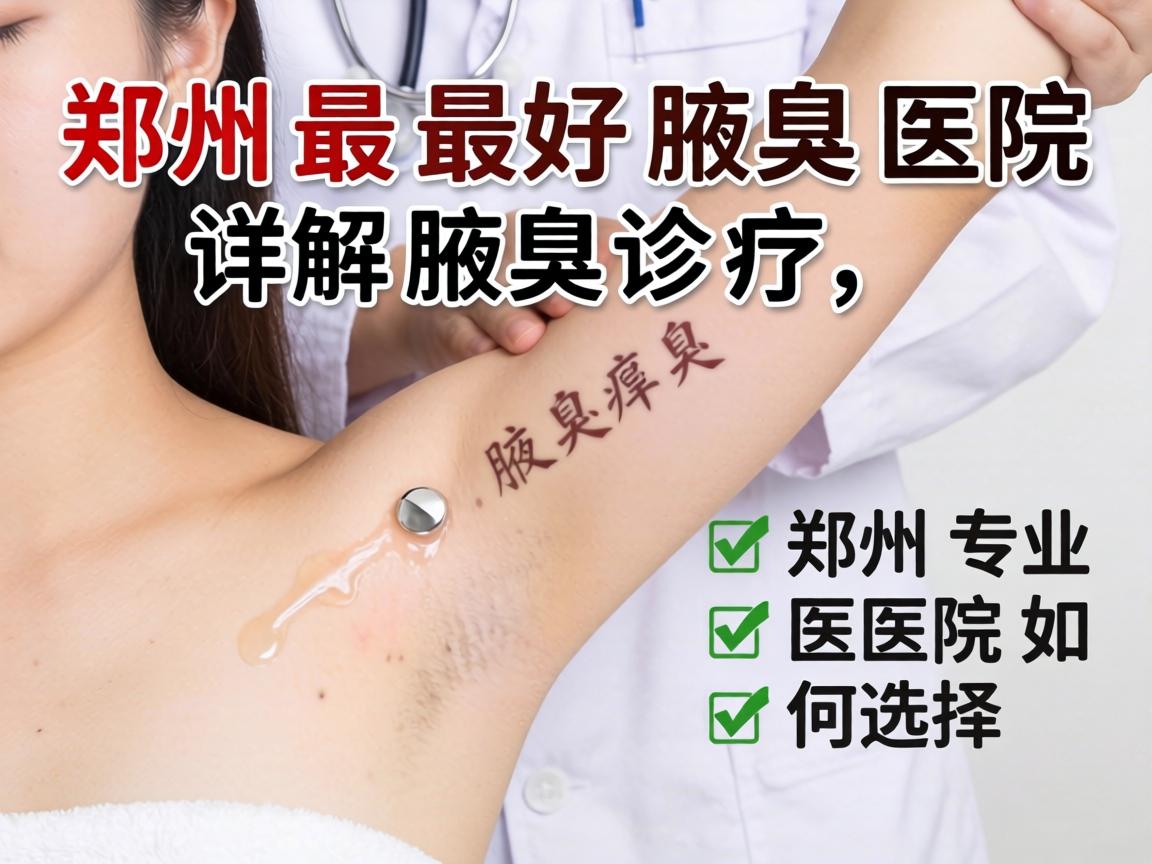 郑州最好腋臭医院详解腋臭诊疗，郑州专业医院如何选择
