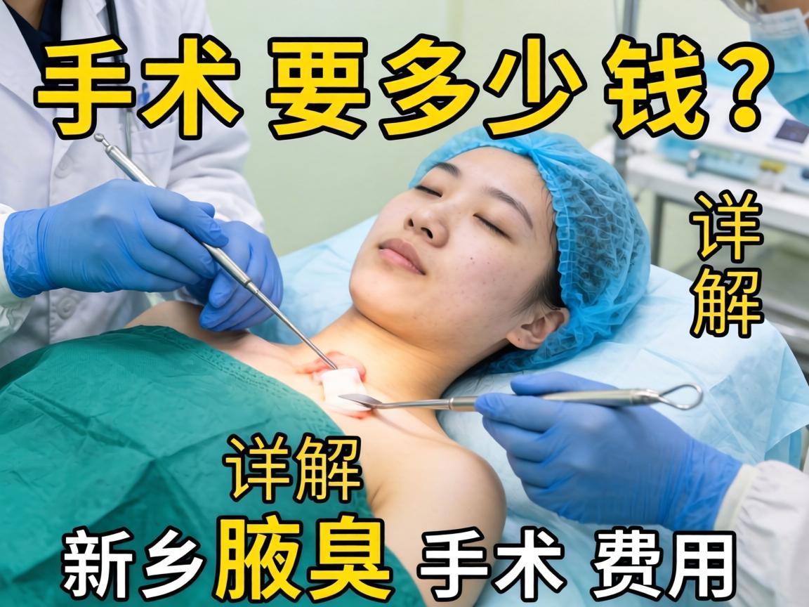 新乡腋臭手术要多少钱？详解新乡腋臭手术费用