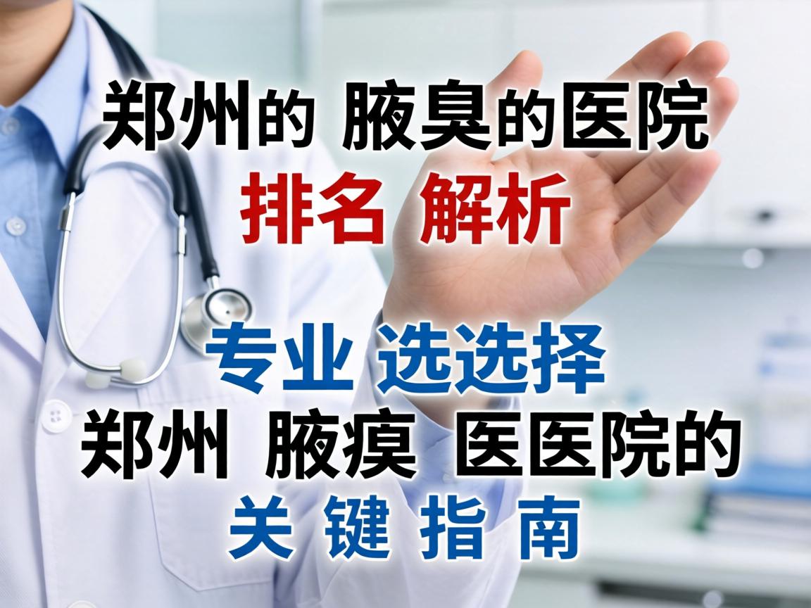 郑州腋臭医院排名解析，专业选择郑州腋臭医院的关键指南