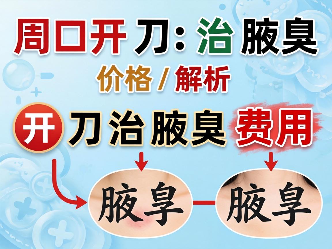 周口开刀治腋臭价格解析，详解开刀治腋臭费用构成