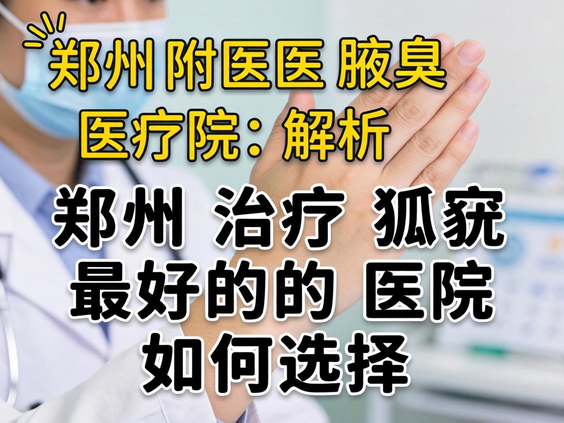 郑州附医腋臭医院解析，郑州治疗狐臭最好的医院如何选择