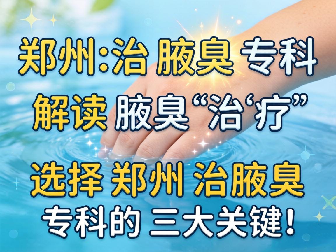 郑州治腋臭专科解读腋臭治疗,选择郑州治腋臭专科的三大关键 郑州治腋臭专科解读腋臭治疗,选择郑州治腋臭专科的三大关键