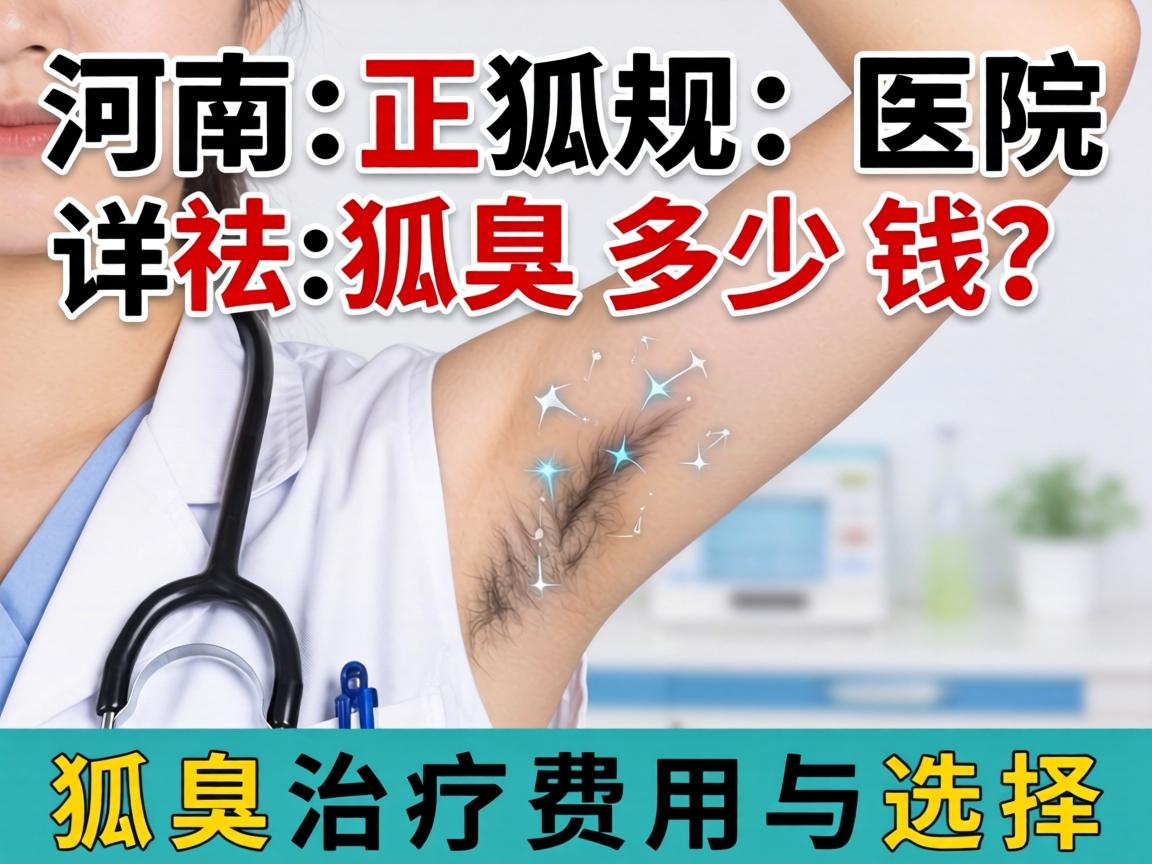 河南正规狐臭医院祛狐臭多少钱？详解狐臭治疗费用与选择