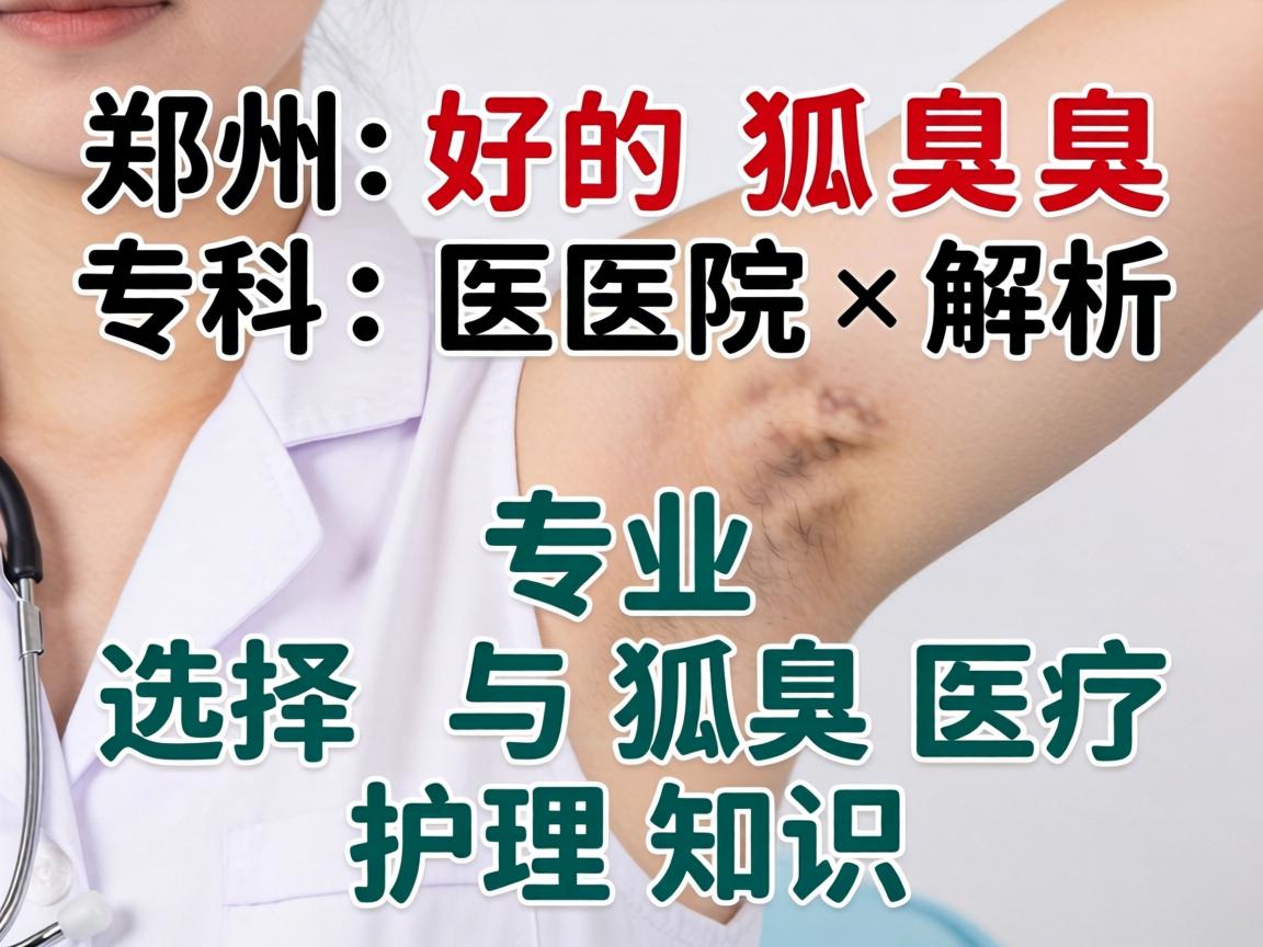 郑州好的狐臭专科医院解析，专业选择与狐臭医疗护理知识