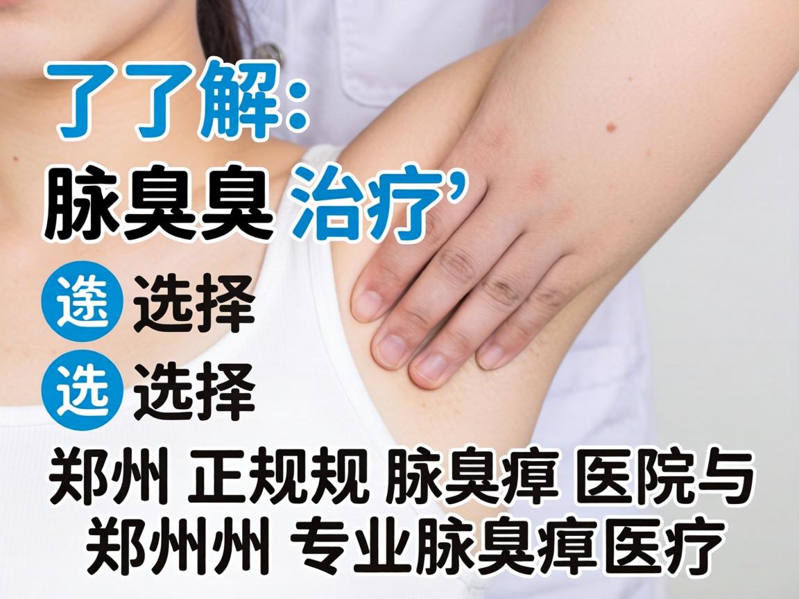 了解腋臭治疗，选择郑州正规腋臭医院与郑州专业腋臭医疗