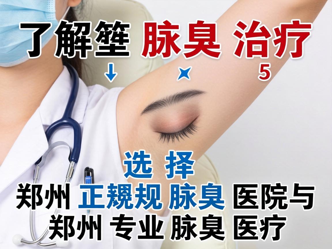 了解腋臭治疗，选择郑州正规腋臭医院与郑州专业腋臭医疗