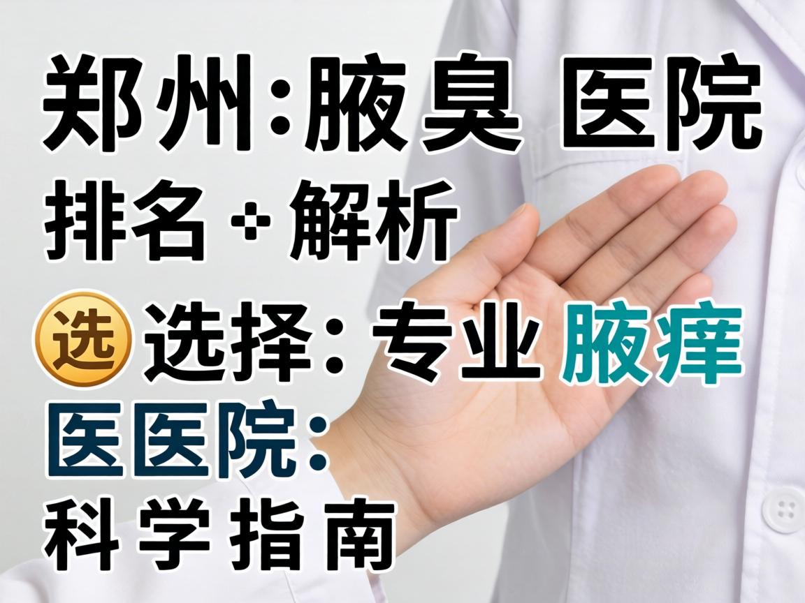 郑州腋臭医院排名解析，选择专业腋臭医院的科学指南
