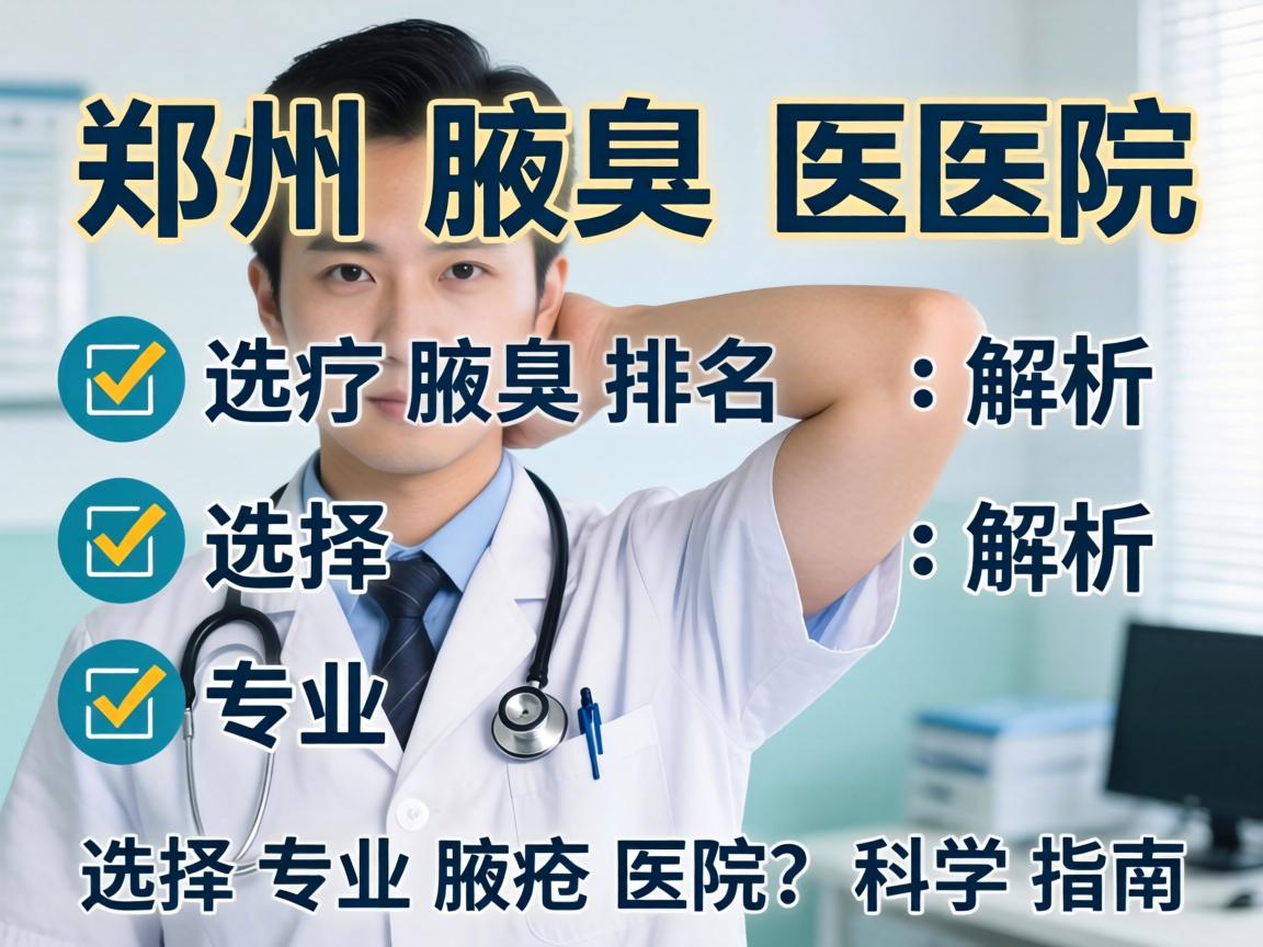 郑州腋臭医院排名解析，选择专业腋臭医院的科学指南
