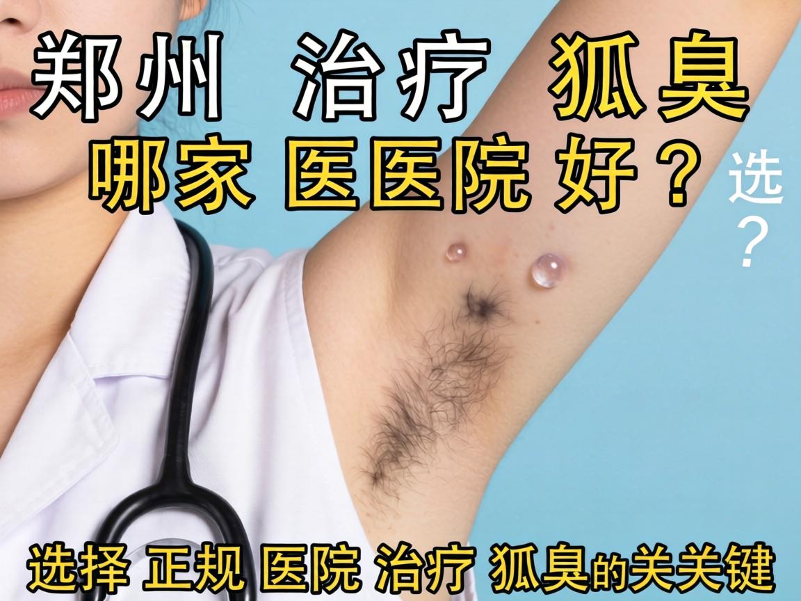 郑州治疗狐臭哪家医院好？选择正规医院治疗狐臭的关键