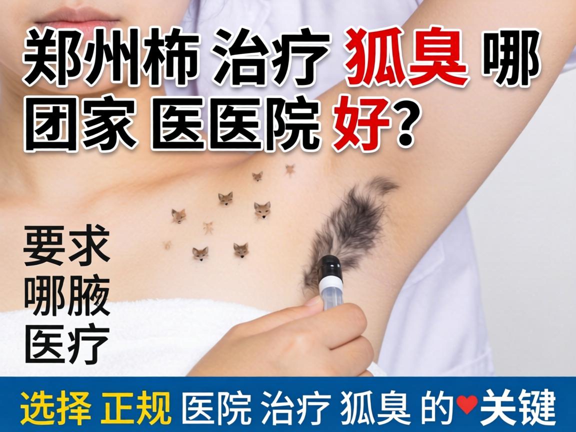 郑州治疗狐臭哪家医院好？选择正规医院治疗狐臭的关键