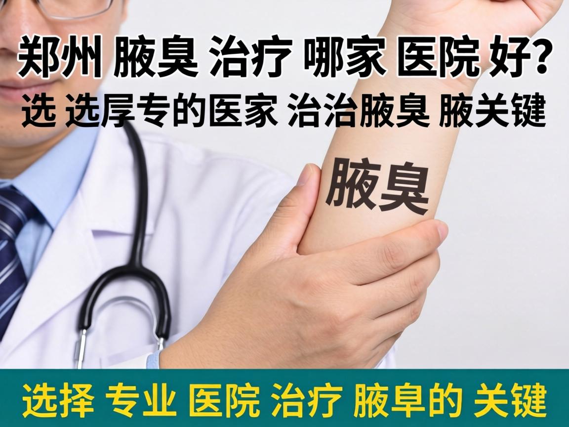 郑州腋臭治疗哪家医院好？选择专业医院治疗腋臭的关键