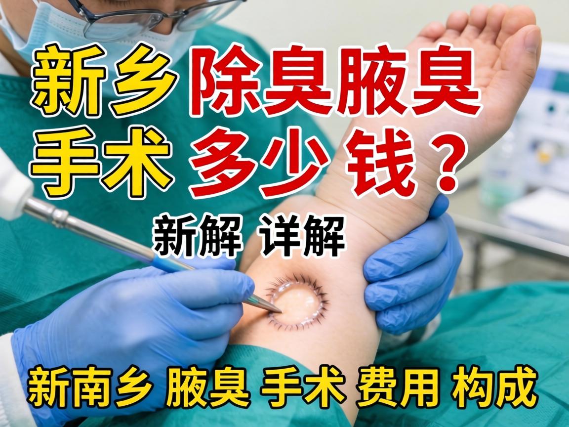 新乡除腋臭手术多少钱？详解新乡腋臭手术费用构成