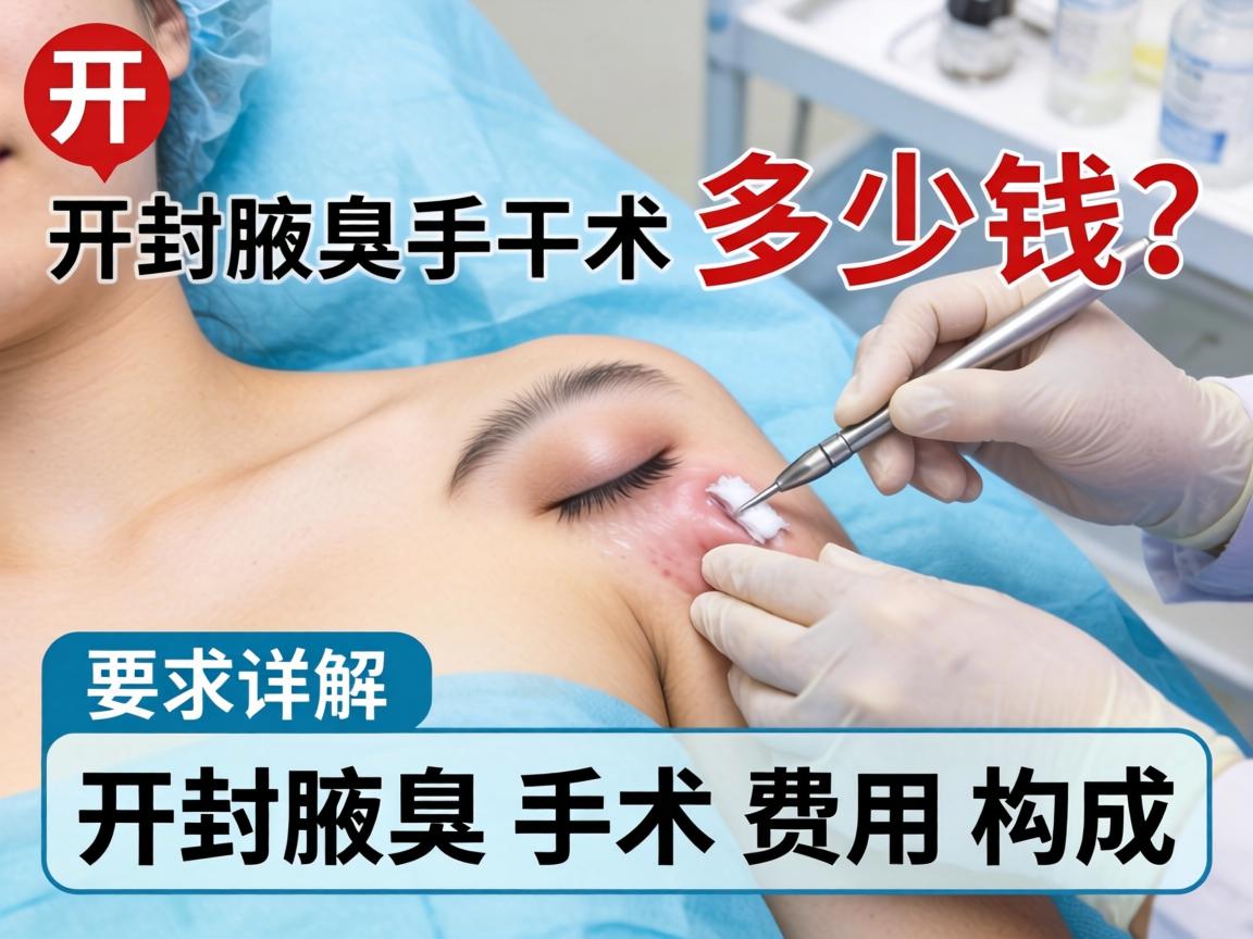 开封腋臭手术多少钱？详解开封腋臭手术费用构成