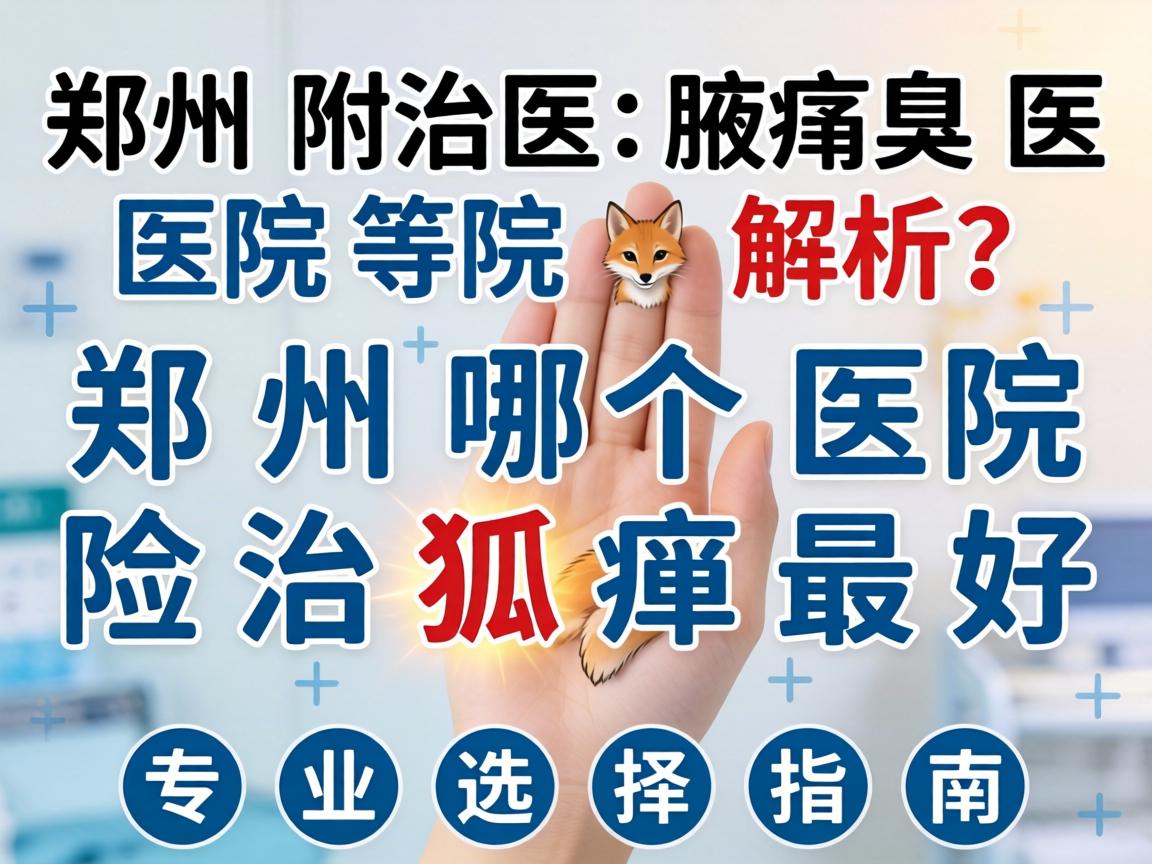 郑州附医腋臭医院解析，郑州哪个医院冶狐臭最好，专业选择指南