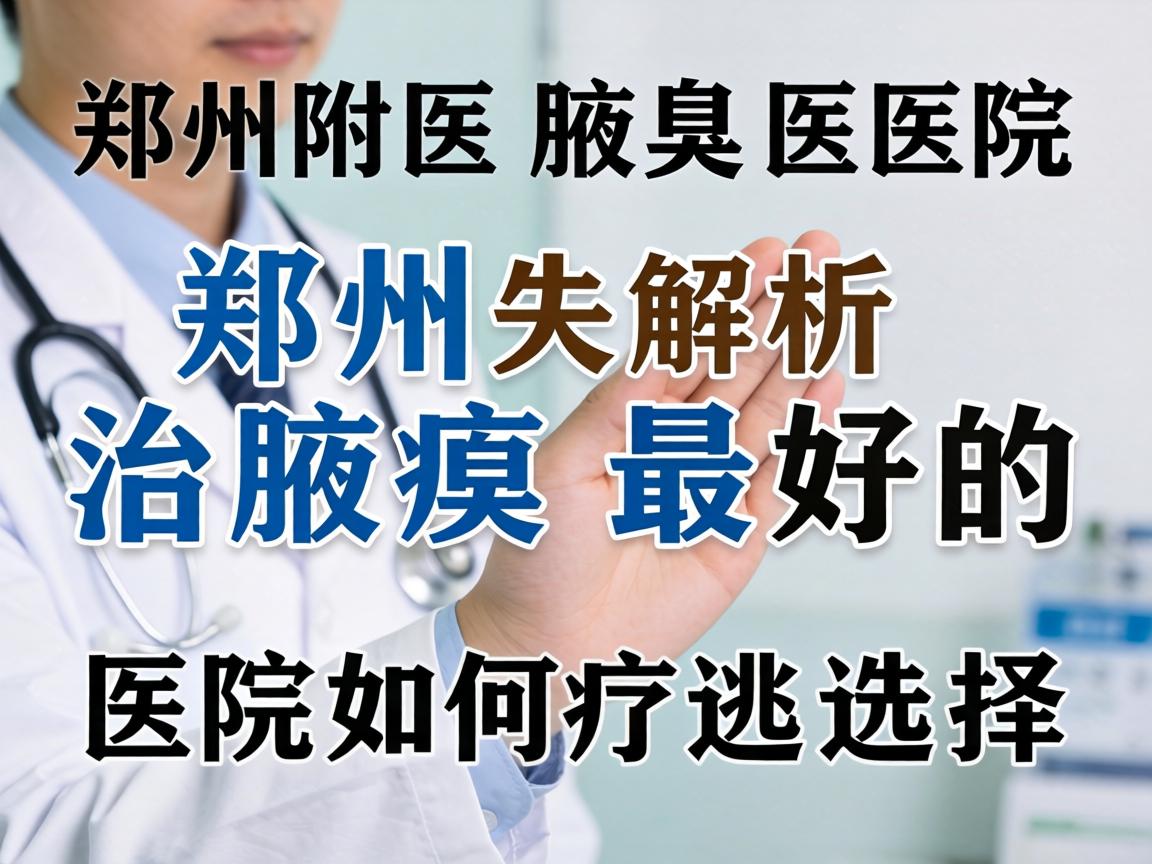 郑州附医腋臭医院解析，郑州治腋臭最好的医院如何选择