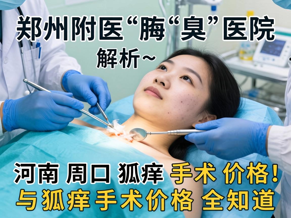郑州附医腋臭医院解析，河南周口狐臭手术价格与狐臭手术价格全知道
