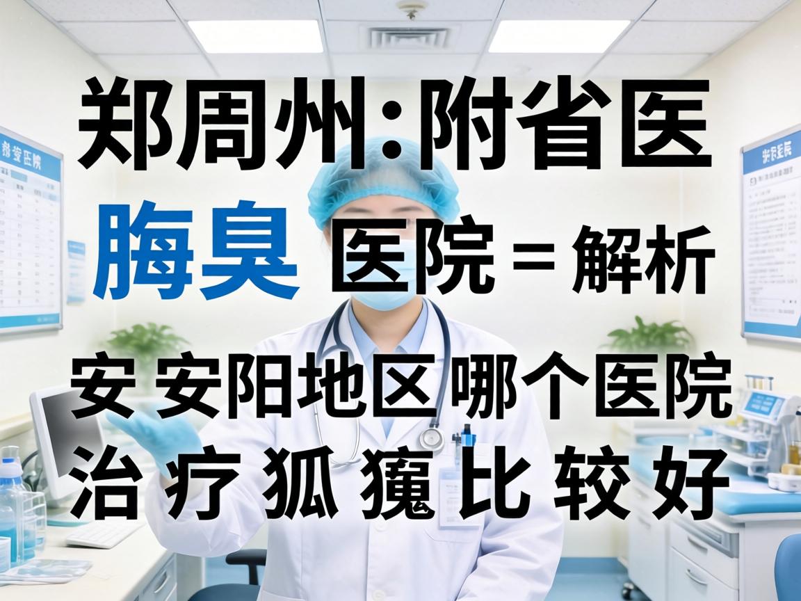 郑州附医腋臭医院解析，安阳地区哪个医院治疗狐臭比较好？