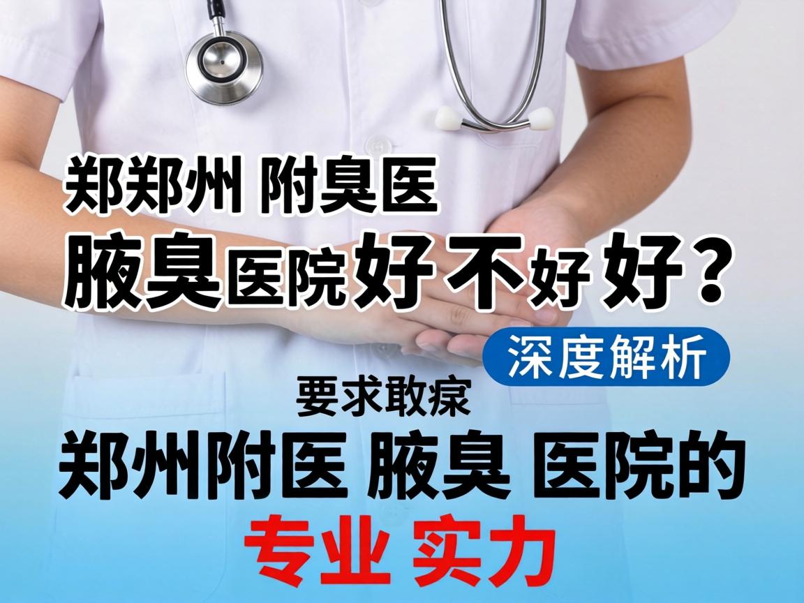 郑州附医腋臭医院好不好？深度解析郑州附医腋臭医院的专业实力