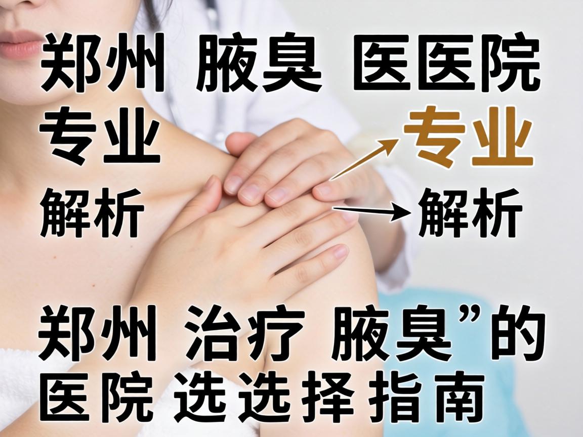 郑州腋臭医院专业解析，郑州治疗腋臭的医院选择指南