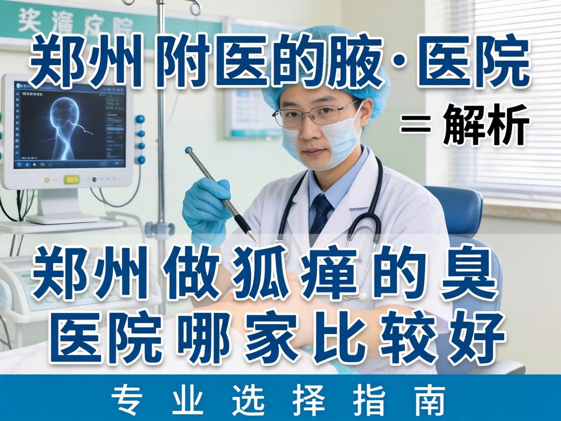 郑州附医腋臭医院解析，郑州做狐臭的医院哪家比较好，专业选择指南