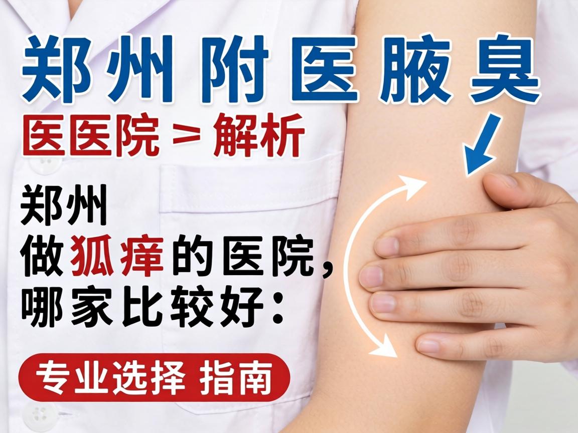 郑州附医腋臭医院解析，郑州做狐臭的医院哪家比较好，专业选择指南