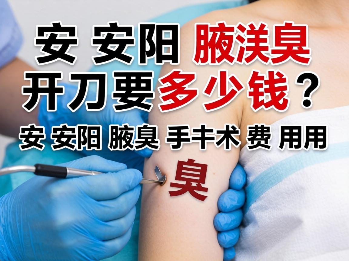 安阳腋臭开刀要多少钱？详解安阳腋臭手术费用
