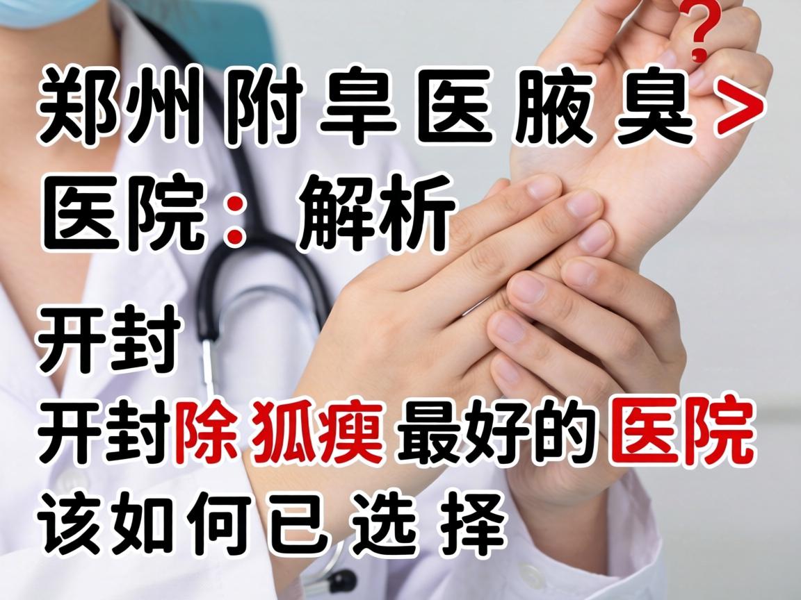 郑州附医腋臭医院解析，开封除狐臭最好的医院该如何选择？