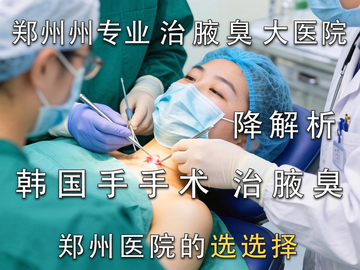 郑州专业治腋臭大医院解析，韩国手术治腋臭的郑州医院选择