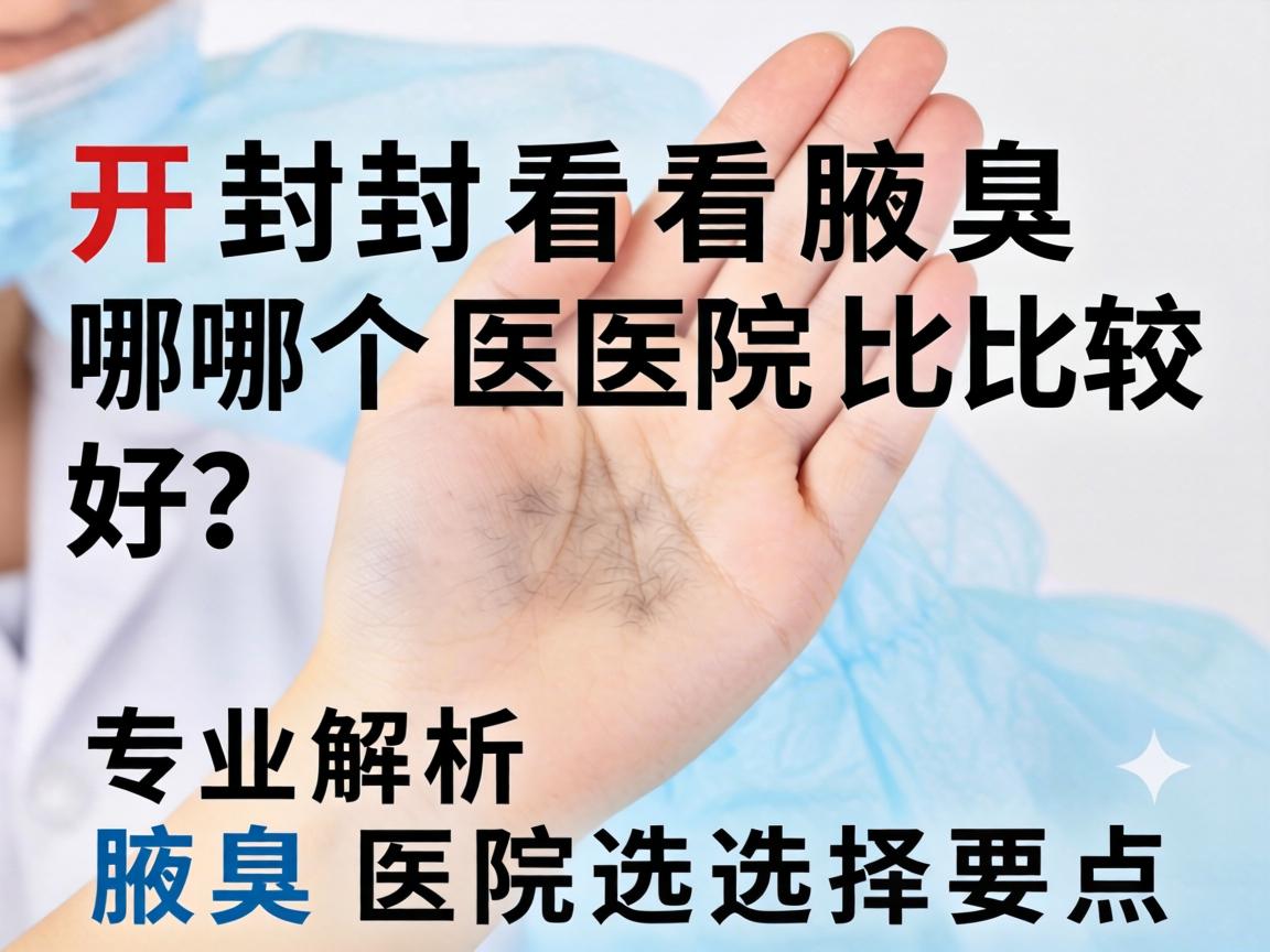 开封看腋臭哪个医院比较好？专业解析腋臭医院选择要点