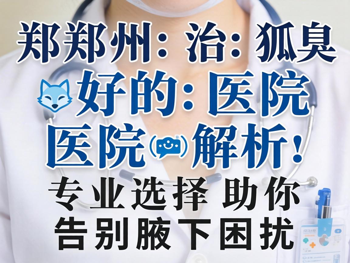 郑州治狐臭好的医院解析，专业选择助你告别腋下困扰