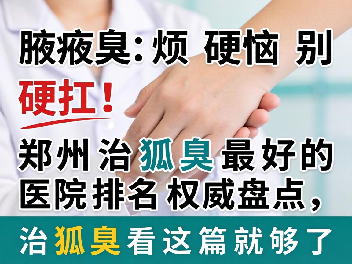 腋臭烦恼别硬扛！郑州治狐臭最好的医院排名权威盘点，治狐臭看这篇就够了