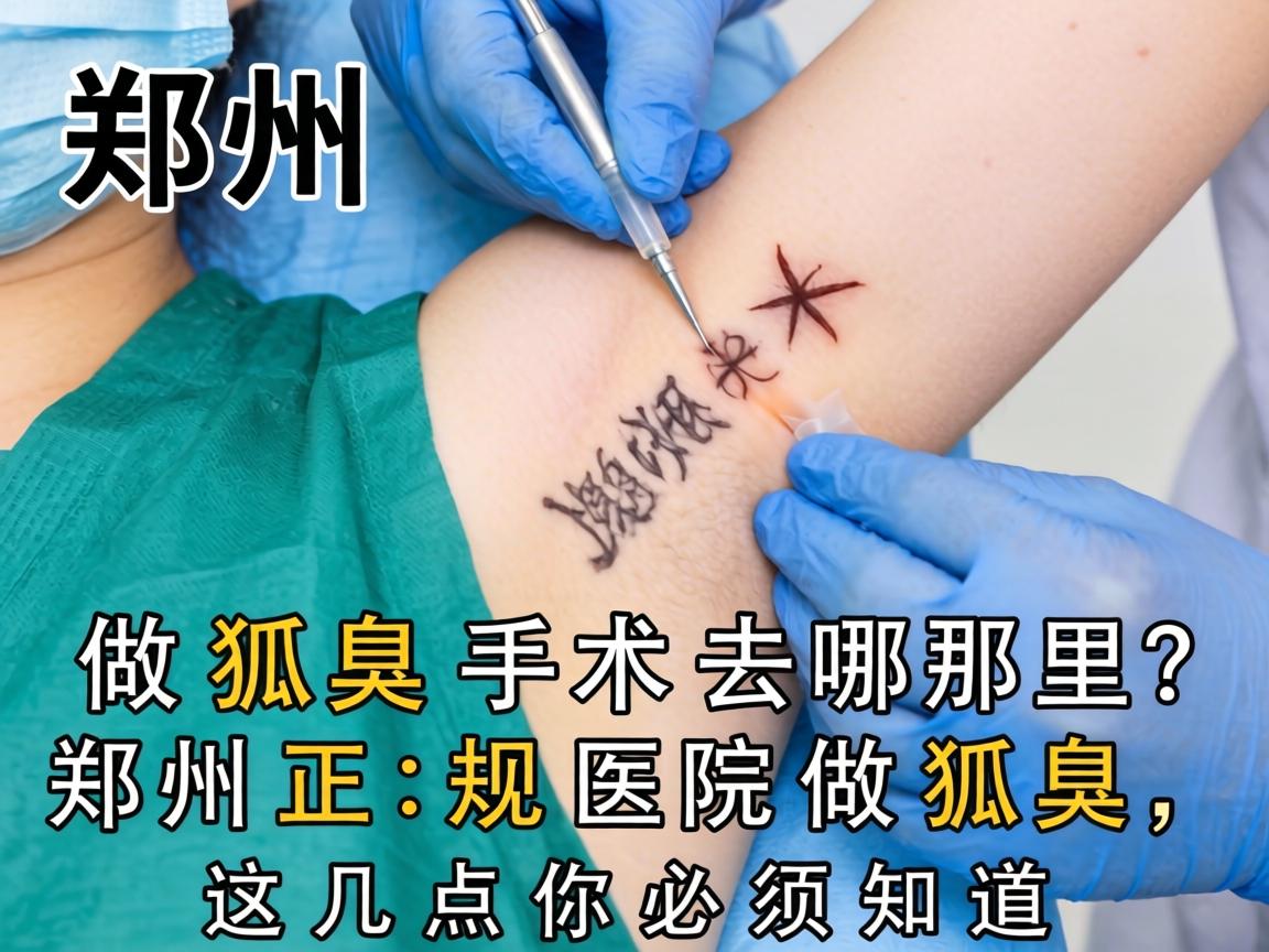 郑州做狐臭手术去哪里？郑州正规医院做狐臭，这几点你必须知道