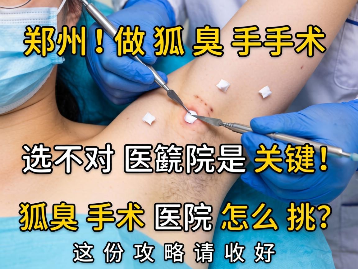 郑州做狐臭手术，选对医院是关键！狐臭手术医院怎么挑？这份攻略请收好