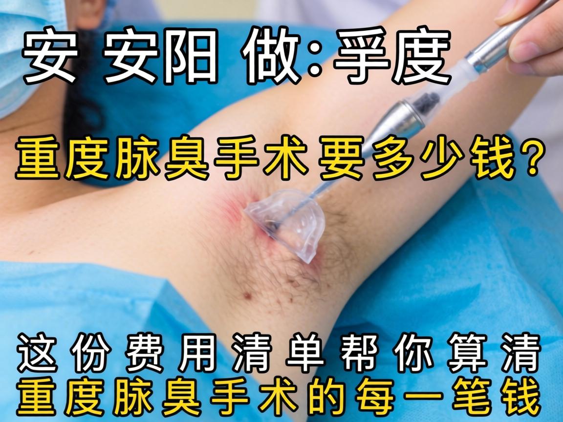 在安阳做重度腋臭手术要多少钱？这份费用清单帮你算清重度腋臭手术的每一笔钱
