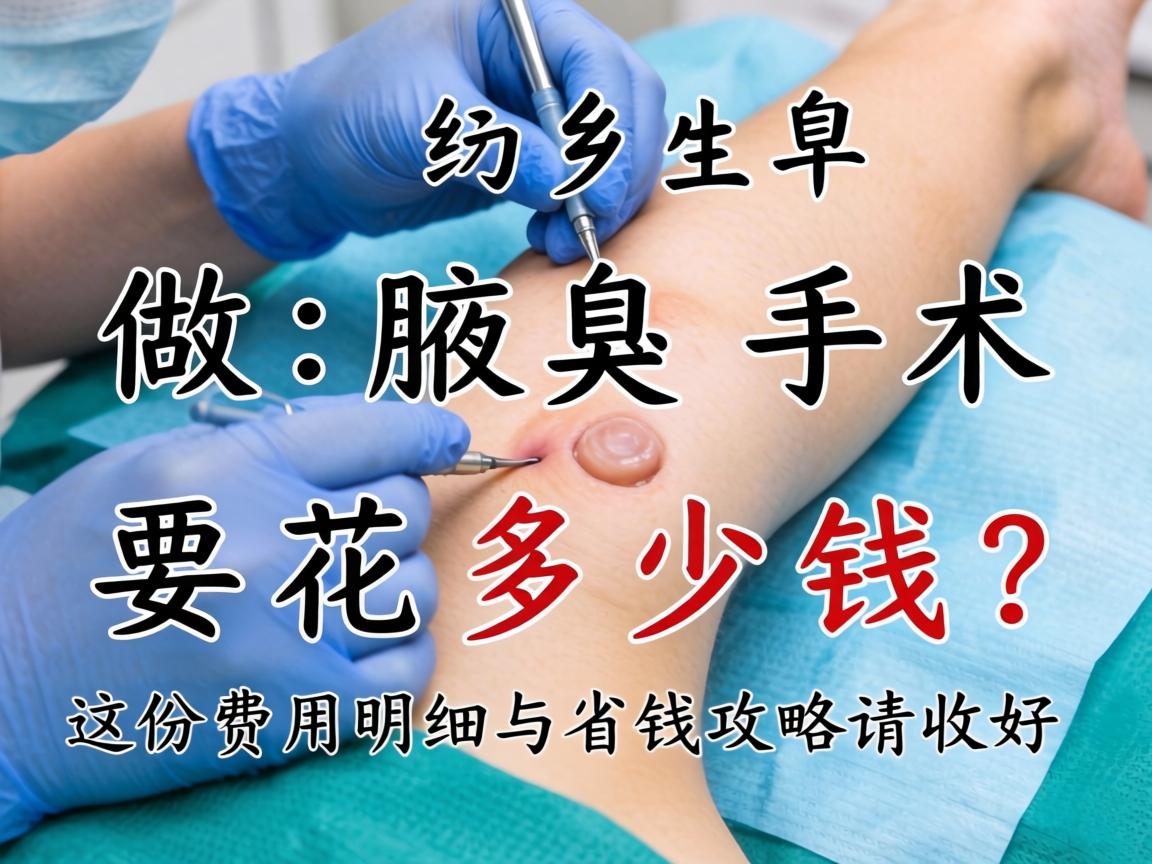 在新乡做腋臭手术要花多少钱？这份费用明细与省钱攻略请收好